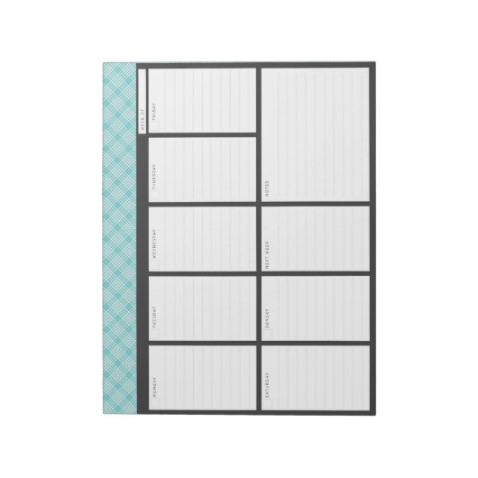 Wochenplaner Notepad Notizblock (Rotiert)