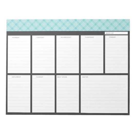 Wochenplaner Notepad Notizblock (Vorderseite)