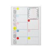 Wochenplaner Notepad, Weekly To Do List Notizblock (Rotiert)