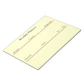 Wochenplaner Notepad (weiß) Notizblock (angewinkelt)