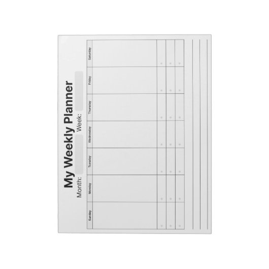 Wochenplaner Notizblock (Rotiert)