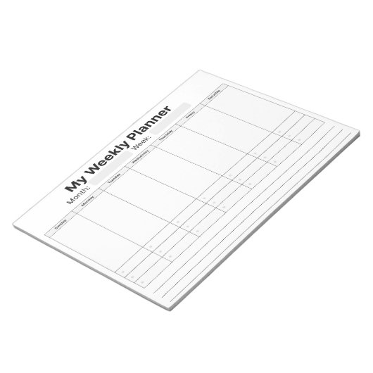 Wochenplaner Notizblock (angewinkelt)