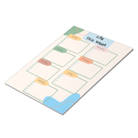 Wochenplaner Notizblock (angewinkelt)