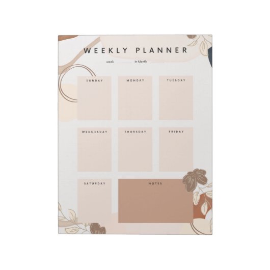Wochenplaner Notizblock (Rotiert)