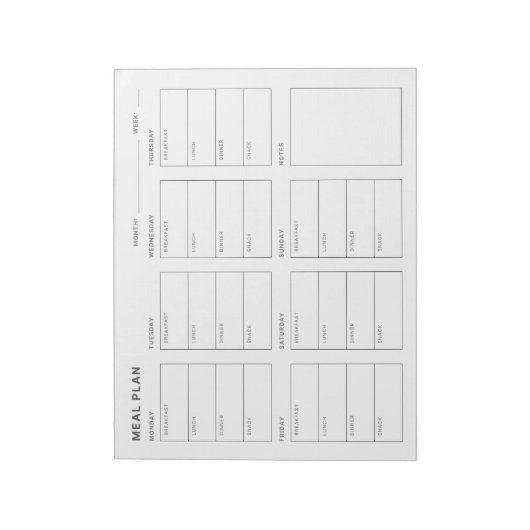 Wochenplaner Notizblock (Rotiert)