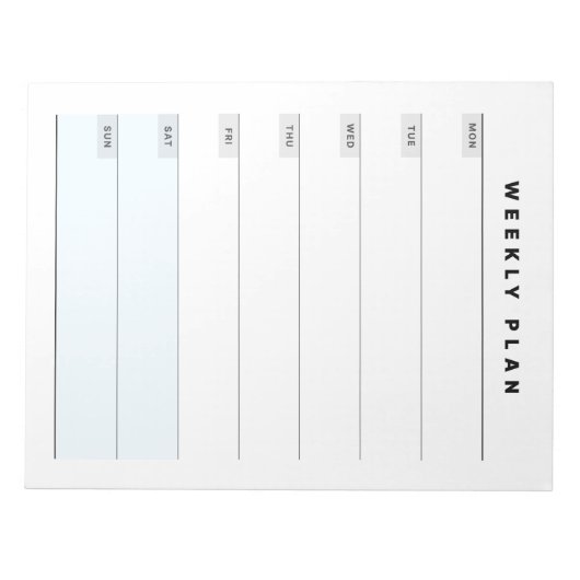 Wochenplaner Notizblock (Vorderseite)