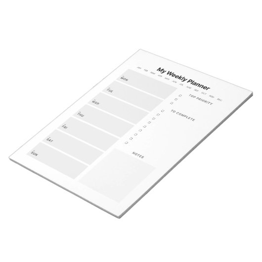 Wochenplaner Notizblock (angewinkelt)