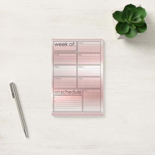 Wochenplaner Post-it®-Hinweise Post-it Klebezettel (Büro)