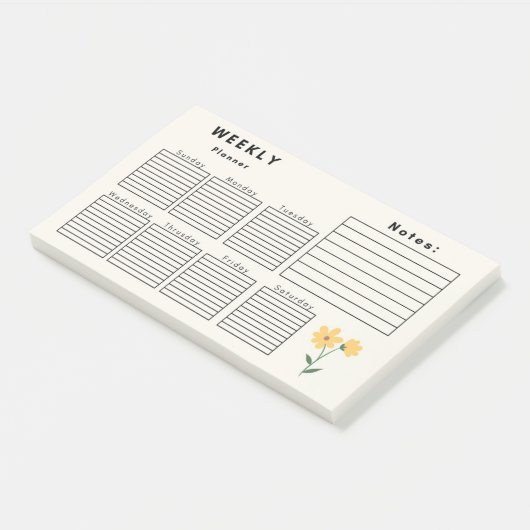 WOCHENPLANER POST-IT KLEBEZETTEL (angewinkelt)