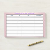 WOCHENPLANER POST-IT KLEBEZETTEL (Auf Schreibtisch)