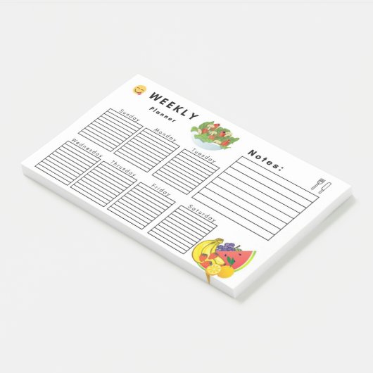 WOCHENPLANER POST-IT KLEBEZETTEL (angewinkelt)