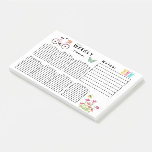 WOCHENPLANER POST-IT KLEBEZETTEL (angewinkelt)