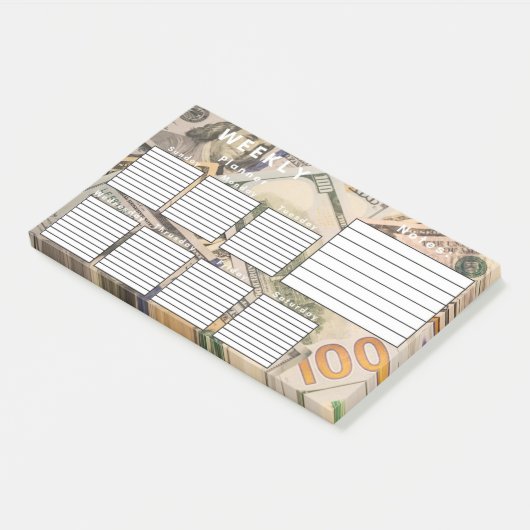 WOCHENPLANER POST-IT KLEBEZETTEL (angewinkelt)