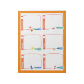 Wochenplaner Rose Bouquet Orange Notizblock (Rotiert)