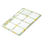 Wochenplaner | Sonnenblumenmuster Kariert Notizblock (angewinkelt)
