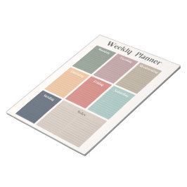 Wochenplaner, Sonntag starten Notizblock