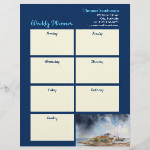 Wochenplaner St Marys Lighthouse Whitley Bay UK Briefbogen