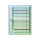 Wochenplaner Täglicher blaugrüner Farbkommentar Notizblock (Rotiert)