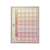 Wochenplaner Täglicher rosa gelber Farbkommentar Notizblock (Rotiert)