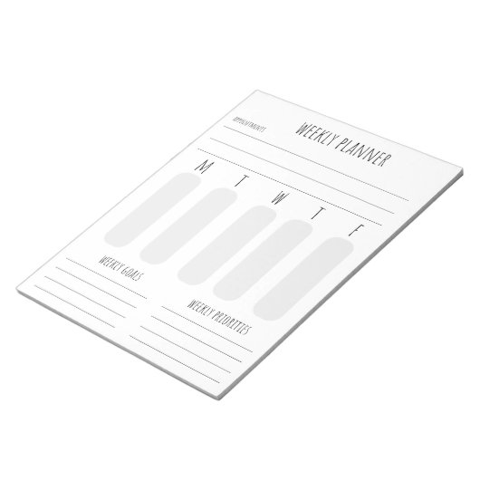 Wochenplannotiz Notizblock (angewinkelt)