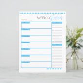 Wochenplanpapier | Baby Blue (Stehend Vorderseite)