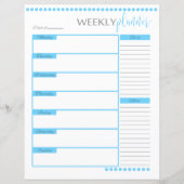 Wochenplanpapier | Baby Blue (Vorderseite)