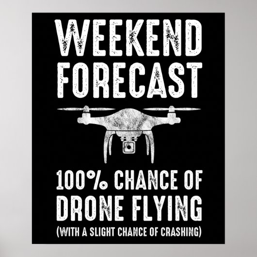 Wochenprognose - 100% Chance auf Drohnenflug Poster (Vorne)