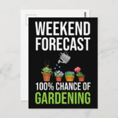 Wochenprognose: 100 % Chance auf Gartenarbeit Postkarte (Vorne/Hinten)