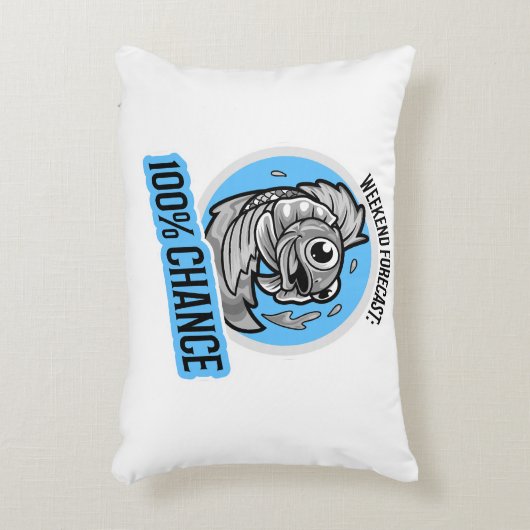 Wochenprognose 100% Chance T - Shirt Dekokissen (Vorderseite(Vertikal))