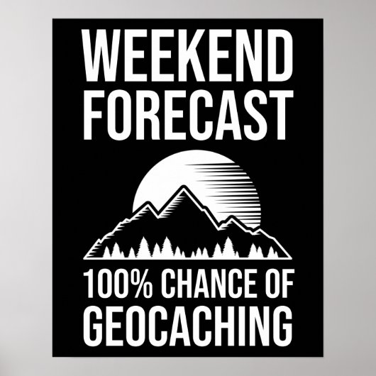 Wochenprognose - 100% Geocaching-Chance Poster (Vorne)
