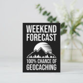 Wochenprognose - 100% Geocaching-Chance Postkarte (Stehend Vorderseite)