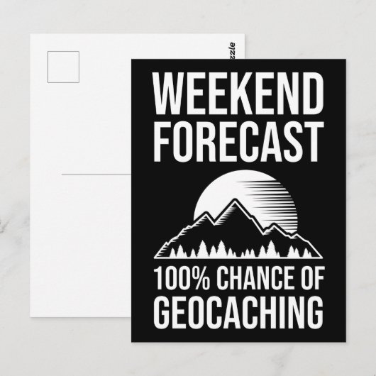 Wochenprognose - 100% Geocaching-Chance Postkarte (Vorne/Hinten)