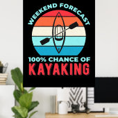 Wochenprognose: 100 Wahrscheinlichkeit des Kajakfa Poster (Heimbüro)