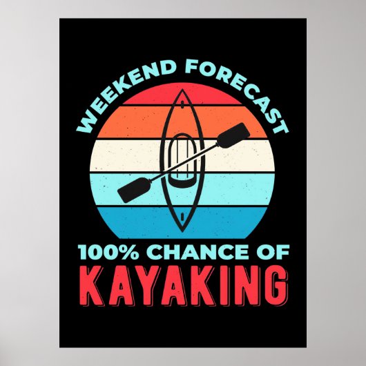 Wochenprognose: 100 Wahrscheinlichkeit des Kajakfa Poster (Vorne)