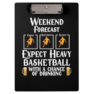 Wochenprognose Basketball und Bier Klemmbrett