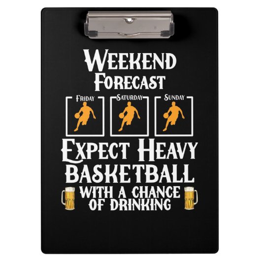Wochenprognose Basketball und Bier Klemmbrett (Vorderseite)