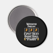 Wochenprognose Basketball und Bier Magnet (Vorderseite/Rückseite)