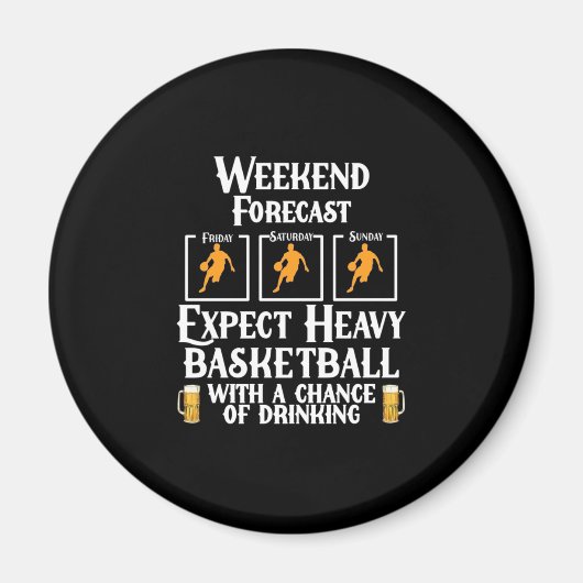 Wochenprognose Basketball und Bier Magnet (Vorne)