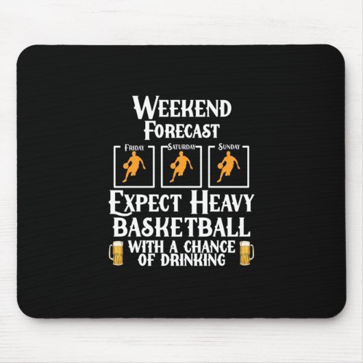 Wochenprognose Basketball und Bier Mousepad (Vorne)