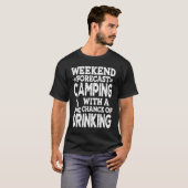 Wochenprognose Camping mit Trinkmöglichkeit T-Shirt (Vorne ganz)