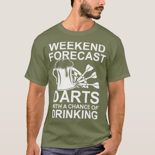 Wochenprognose Darts Beer T Shirt (Vorderseite)
