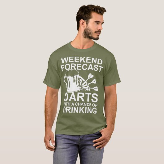 Wochenprognose Darts Beer T Shirt (Vorne ganz)