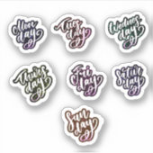 Wochentage Aufkleber (Vorderseite)