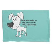 Wochentage - blaue Kinderkissenschale Kissenbezug (Vorderseite)