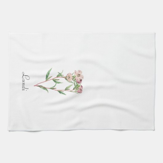 *Wochentage FR2.1LUN (Lundi) - Geschirrtuch (Horizontal)