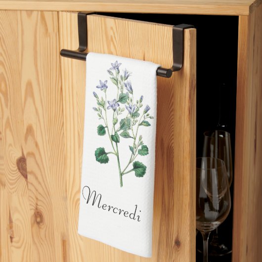 *Wochentage FR2.3MER (Mercredi) - Geschirrtuch (Drittel gefaltet)