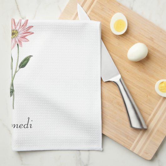 *Wochentage FR2.6SAM (Samedi) - Geschirrtuch (Viertel Falte)