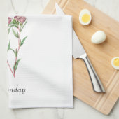 *Wochentage GBUS2,1 MON (Montag) - Geschirrtuch (Viertel Falte)