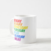 Wochentage Kaffeetasse (Vorderseite Links)