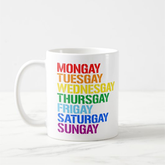 Wochentage Kaffeetasse (Links)
